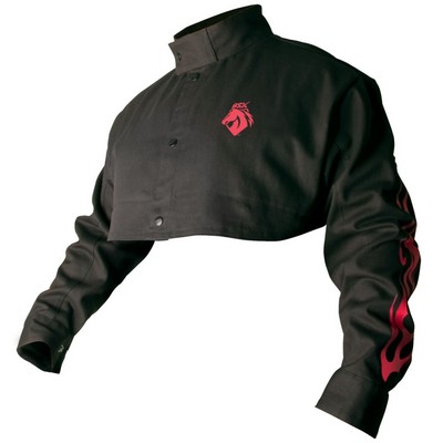 Black Stallion BX21CS BSX FR WELDING CAPE SLEEVE WITH RED FLAMES