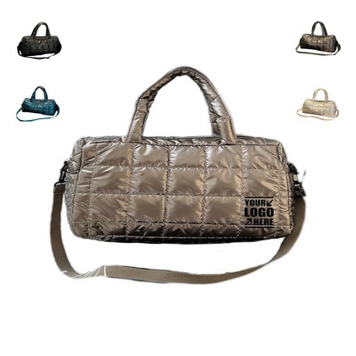 Puffer Tote Bag with Adjustable Strap