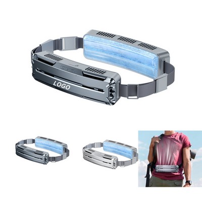 5000mAh Wearable Waist Fan with PCM Cooling Plates