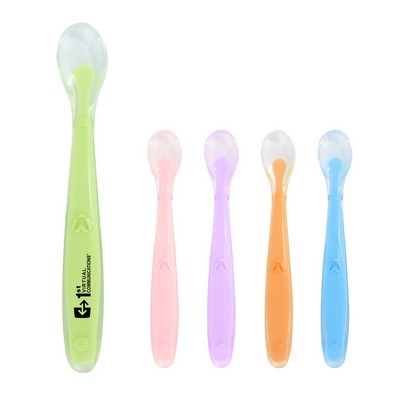 Baby Silicone Feeding Water Soft Spoon For Training