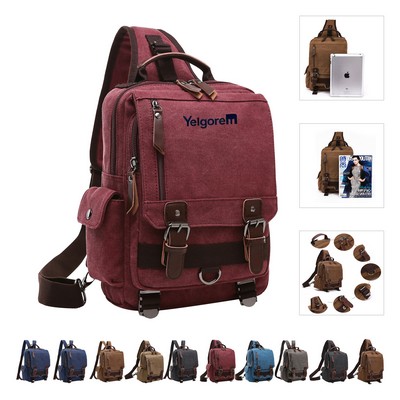 Canvas Messenger Backpack