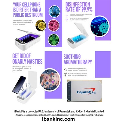 iBank ® UV Light Sanitizer - Cell Phone Sanitizer Cleaner Box for Smartphone iPhone