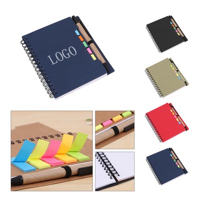 Portable Kraft Coil Notebook Planner Set
