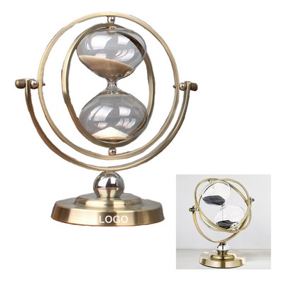 Vintage Zinc Alloy 60-Minute Hourglass