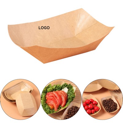 Customized Disposable Kraft Paper Boat Tray