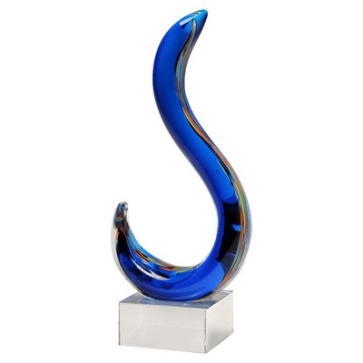 Modern Swan Design Art Glass on Base - AGAR111