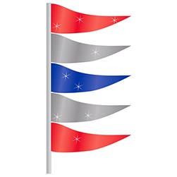 Metallic Triangular Antenna Flag