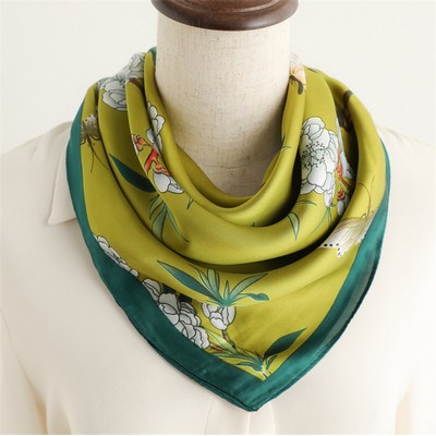 Custom 26.8" x 26.8" Silky Satin Headscarf Wrap Purse Bag Scarfs