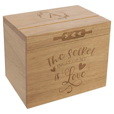 Recipe Card Wood Box