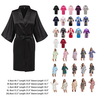Women's Satin Wedding Bathrobes