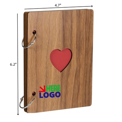 6x4" Wooden Scrapbook Album