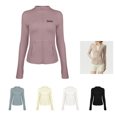 Women Full Zip-up Yoga Jacket