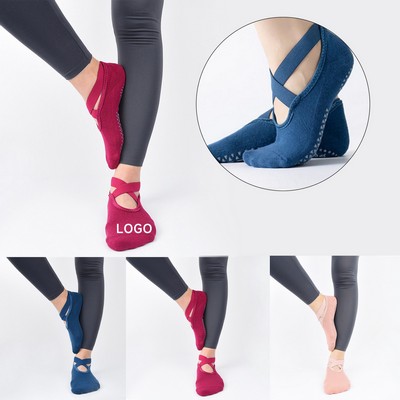 Yoga Socks Non Slip Grips & Straps