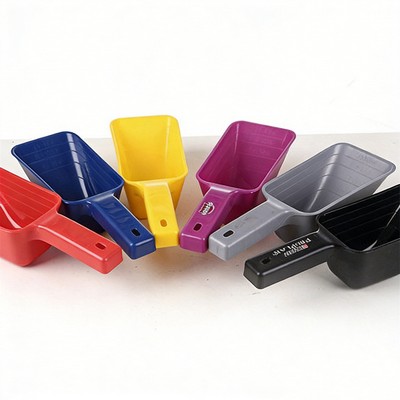 Plastic Pet Food Scoop with Measuring Scale, Dog Cat Food Shovel for Pet Feeding
