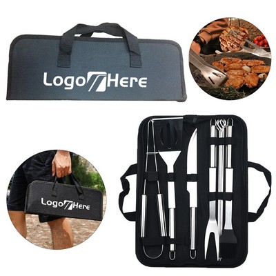 9-Piece Stainless Steel Barbecue Utensil Set