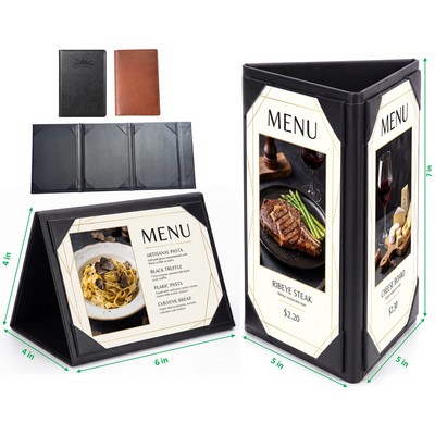 Menu Holder Magnetic Tri-Fold Table Tent Display