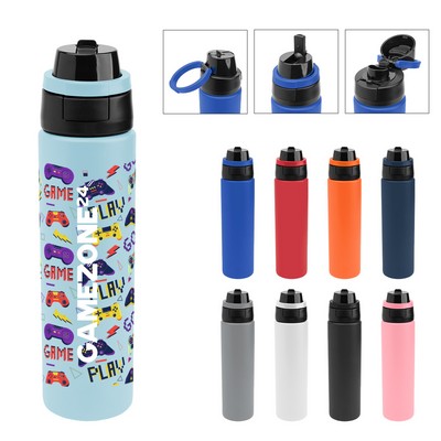 24 Oz. Full Color Pop Sip & Chug Recycled Stainless Steel Bottle