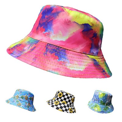 Sublimated Unstructured Bucket Hat With Imprint on Brim Inside