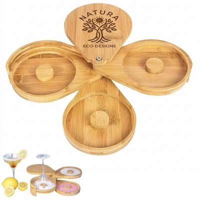 Bamboo 3-Tier Cocktail Glass Rimmer