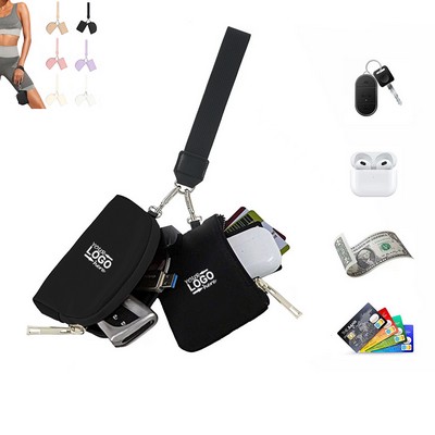 Waterproof Nylon Mini Wrist Wallet Key Coin Pouch