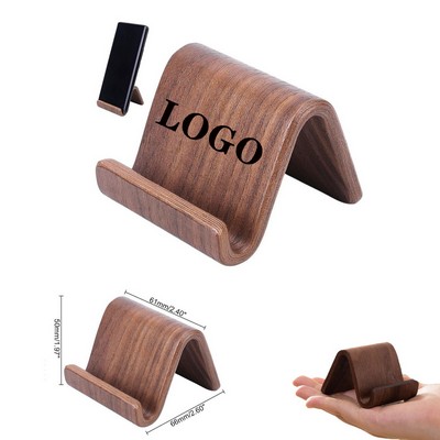 Solid wood desktop phone stand