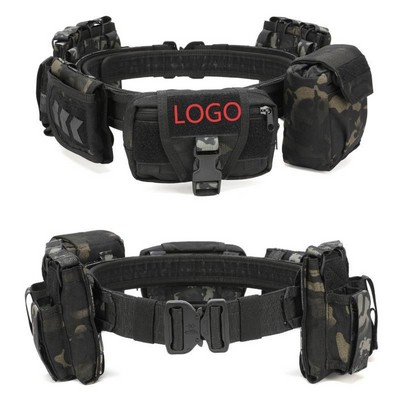 7-Piece Tactical Belt Set – 1000D Nylon Detachable Pouches