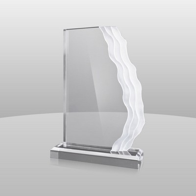 Vertical Mount Clear Wave-Length Award (9"x6"x2")
