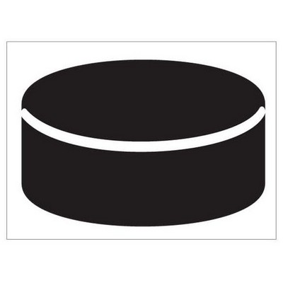 Hockey Puck Metal Photo Magnet w/ Magnetic Back (2 1/2"x3 1/2")