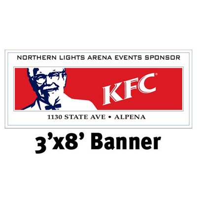 Custom Full Color Banner 3'x8'- 13 oz. Vinyl with grommets