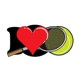 I Love Tennis w/ Racket Mighty Mini Magnet
