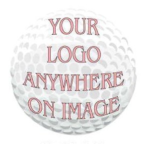 Golf Ball Magnet w/ Full Magnetic Back (3 Square Inch)