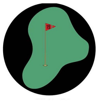 Golf Course Metal Round Photo Magnet (2.5" Diameter)