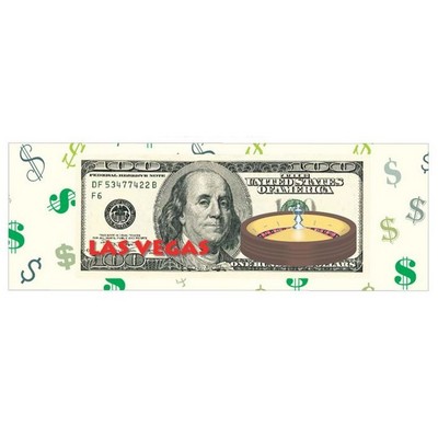 LV Roulette Table $100 Bill Panoramic Metal Photo Magnet (1 5/8"x4 5/8")
