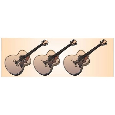 Acoustic Guitar Panoramic Metal Photo Magnet (1 5/8"x4 5/8")