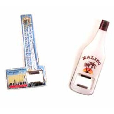 5"x1 3/8" Custom Bottle Opener w/ 2 Sided Printing