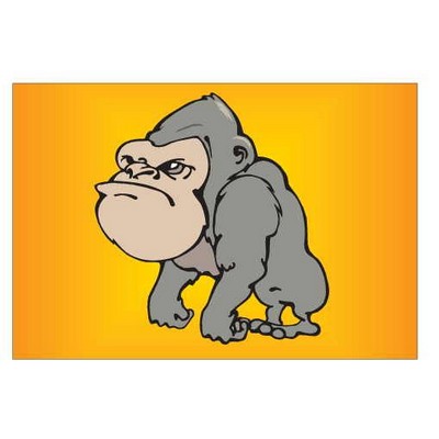 Gorilla Rectangle Metal Photo Magnet (2"x3")