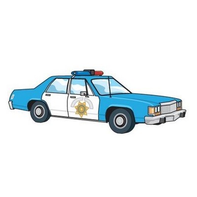 Police Car Promotional Magnet w/ Strip Magnet (12 Square Inch)