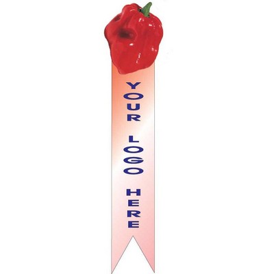 Red Habanero Pepper Bookmark w/ Black Back