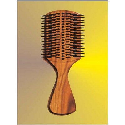 Hair Brush Rectangle Badge w/ Bar Pin (2 1/2"x3 1/2")