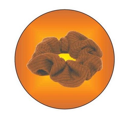 Scrunchie Round Badge w/ Bar Pin (2 1/2" Diameter)