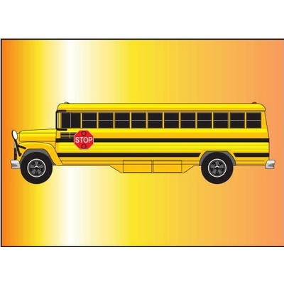 School Bus Rectangle Badge w/ Bar Pin (2"x3")