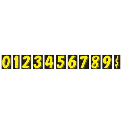Windshield Number Decals - 7 1/2" (Black/Yellow)