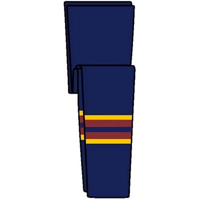 Atlanta Pro Series Blue Away Socks w/Gold & Red Stripes