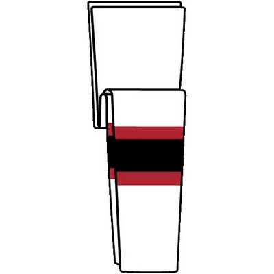 New Jersey Pro Series White Home Socks w/Red & Black Stripes