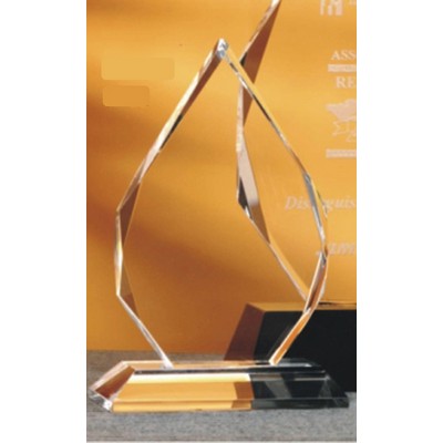 7" Optical Crystal Diamond Peak Award