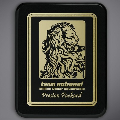 Champlain Black Plaque 7" x 9" with Lasered Plate