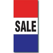 18 Oz. Reinforced Vinyl 2 Sided Message Stack Flag - Sale (3'x8')