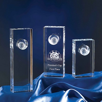 6" Luna Crystal Golf Award