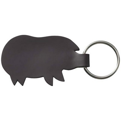 Top Grain Leather Pig Shaped Animal Collection Key Chain