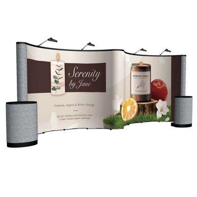 20' Gullwing ARISE Floor Display Kit (Mural w/ Fabric Ends)